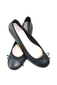 Italian Ballerina Shoes-Black- 7 US/ 37 EU