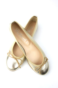 Italian Ballerina Shoes- Golden 7 US/ 37 EU