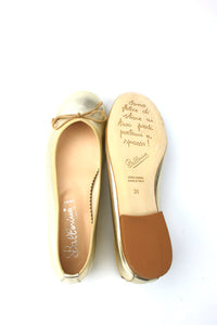 Italian Ballerina Shoes- Golden 7 US/ 37 EU
